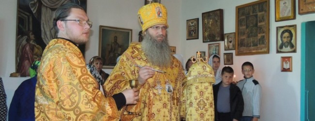 Всенощное бдение в храме Святой Троицы в селе Лемешкино Руднянского района.