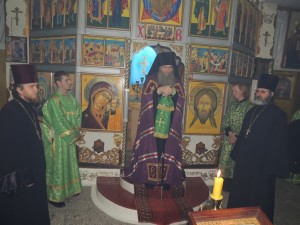 Божественная литургия в храме Преображения Господня при ЛИУ-23 г. Урюпинска