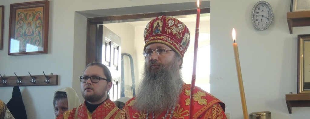 Служение епископа Елисея в канун дня памяти Вмч. Георгия Победоносца.