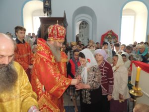 Служение епископа Елисея в 3-ю неделю по пасхе. Жен Мироносиц.