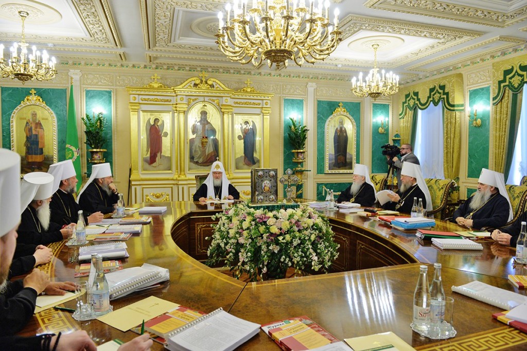 Заседание Священного Синода Русской Православной Церкви прошло в Патриаршей резиденции в Даниловом монастыре.
