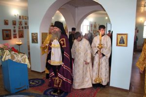 Божественная литургия в храме Покрова Пресвятой Богородицы в с. Солодча