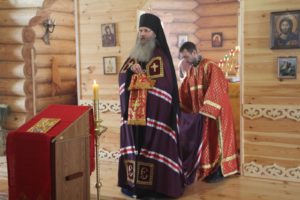  Первая Божественная литургия в храме св.вмч.Георгия Победоносца