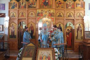 Божественная литургия в Гусёвском женском монастыре в честь Ахтырской иконы Божией Матери