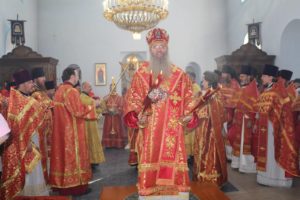 Божественная литургия в Покровском кафедральном соборе г. Урюпинска в сослужении духовенства Урюпинской епархии