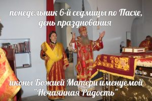 В День иконы Божией Матери именуемой "Нечаянная Радость"