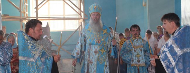 В канун празднования Успения Пресвятой Богородицы.