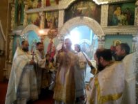 Литургия в храме Трех Святителей с. Ольховка.