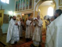 Литургия святителя Василия Великого и Чин Великого освящения воды в Свято-Троицком Каменно-бродском Белогорском мужском монастыре с. Каменный брод, Ольховского района.