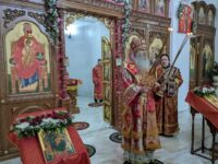 Божественная литургия Пасхальным чином в храме Рождества Христова в г. Урюпинске.