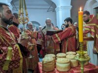 В Пасхальную ночь епископ Елисей возглавил Божественную литургию в кафедральном соборе Покрова Пресвятой Богородицы