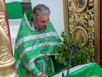 В Покровском кафедральном соборе г. Урюпинска было совершено праздничная Божественная литургия и Великая вечерня с чтением Коленопреклонных молитв.