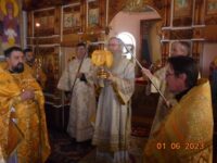 Божественная Литургия в храме св. блгв. кн. Димитрия Донского на территории ФКУ ИК-25 города Фролово.