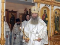 Божественная литургия в храме свт. Михаила первого митр. Киевского (на кладбище) в г. Михайловке.
