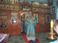 Служение епископа Елисея в субботу 5-й седмицы Великого поста.