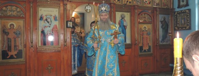 Служение епископа Елисея в субботу 5-й седмицы Великого поста.
