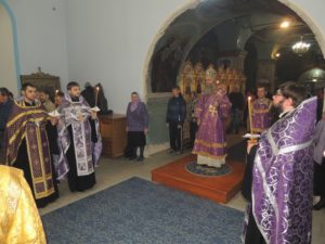 Служение епископа Елисея в канун 5-й недели Великого поста.