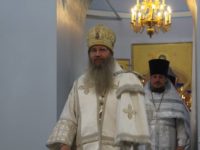 Божественная литургия в сослужении епархиального духовенства в Покровском кафедральном соборе г. Урюпинска.