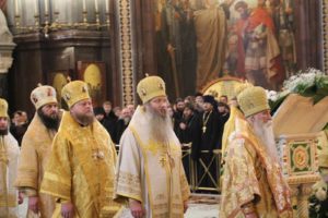 Епископ Урюпинский и Новоаннинский Елисей принял участие в служении Божественной литургии перед началом работы XXVI Международных Рождественских образовательных чтений в Храме Христа Спасителя в г. Москве.