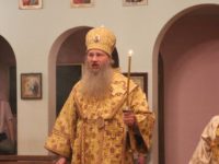 Вечернее богослужение в Свято-Троицком Каменно-Бродском мужском монастыре.