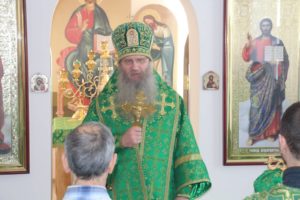 Божественная литургия в храме прп. Исаака Сирина г. Новоаннинского.