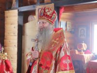 Божественная литургия в храме св. Вениамина Петроградского и Владимира в х.Черкесовском (Бударино).