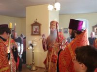 Всенощное бдение в молитвенном доме в честь Апостола Андрея Первозванного в р.п. Линево.