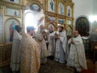 Литургия в храме Преображения Господня ст. Преображенская.