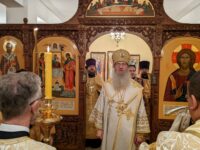 Всенощное бдение в храме святителя Алексия митр. Московского при духовно-просветительском центре имени свт. Алексия митр. Московского при епархиальном управлении г. Урюпинска.