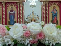 В канун празднования Вознесения Господня, в Покровском кафедральном соборе г. Урюпинска было совершенно праздничное Всенощное бдение.